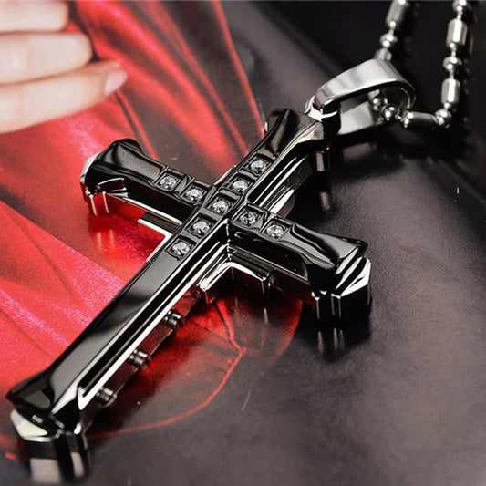 SUMENG 2025 Crystal Cross Jesus Pendant