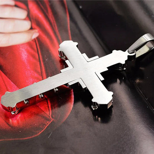 SUMENG 2025 Crystal Cross Jesus Pendant