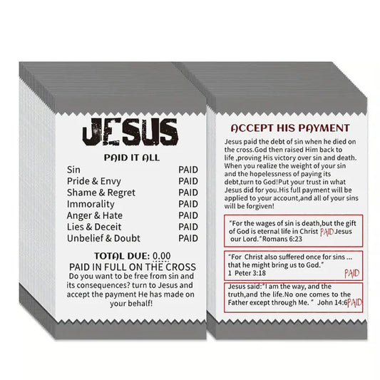 50/100 Pcs Gospel Booklet Cards