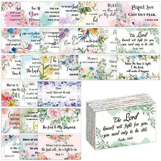60pcs Bible Scripture & Inspirational Quote Cards