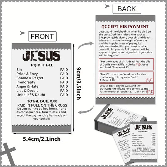 50/100 Pcs Gospel Booklet Cards
