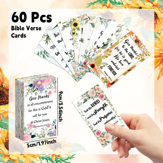 60pcs Bible Verse & Prayer Cards