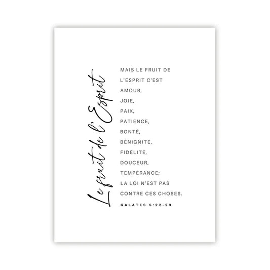 French Bible Verse Print