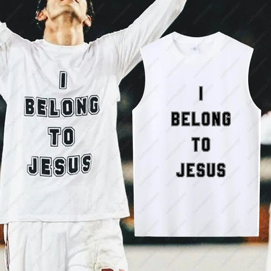 "I Belong to Jesus" Men's Sleeveless Vest – Summer Cotton Christian Tank Top