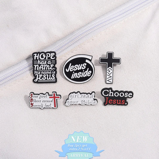 "Girl, Read Your Bible – Jesus Inside" Enamel Pin – Custom Christian Faith Brooch for Women