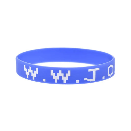 WWJD Silicone Rubber Wristbands – Christian Bible Verse Bracelets (6-Pack, Adult Size)