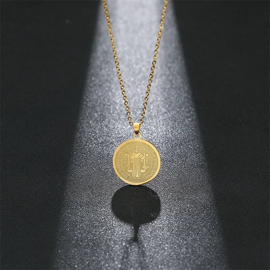 San Benito Medal Pendant Necklace