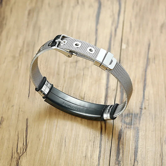Multilingual Bible Prayer Stainless Steel Bracelet – Christian Jewelry for Men