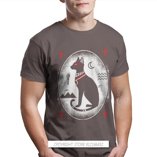 Ancient Egypt Gods T-Shirt – 100% Cotton Men's Top Featuring Atum, Horus, Osiris & Bastet