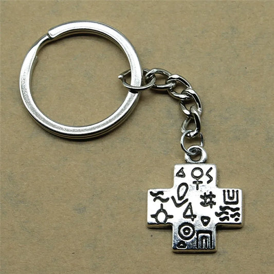Vintage Jesus Christianity Cross Keychain – Handmade Car Accessory & DIY Jewelry for Men
