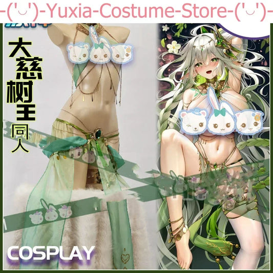 Sumeru God Rukkhadevata Cosplay Costume – Anime Game Party Outfit for Women