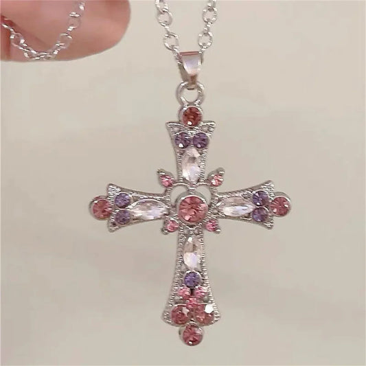 Sweet Cool Wind Spicy Girl Cross Necklace