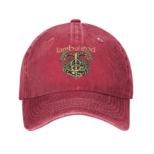 Lamb of God Band Sun Baseball Cap – Street Style Washed Trucker Hat for Men & Women