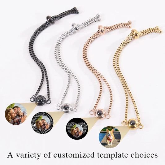 Custom Photo Projection Bracelet – Personalized “I Love You” Bracelet in 100 Languages
