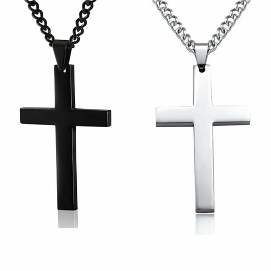 New Christian Virgin Mary & Jesus Cross Pendant Necklace – Simple Unisex Religious Fashion Jewelry