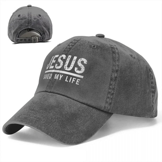 New Casual Washed Cotton Jesus Saved My Life Baseball Cap