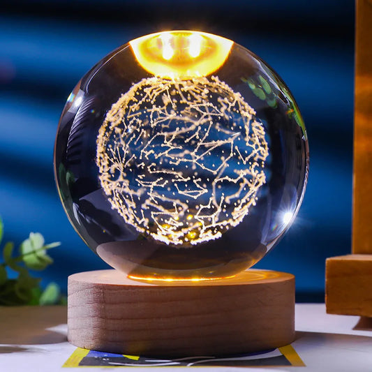 USB LED Galaxy Crystal Ball Night Light