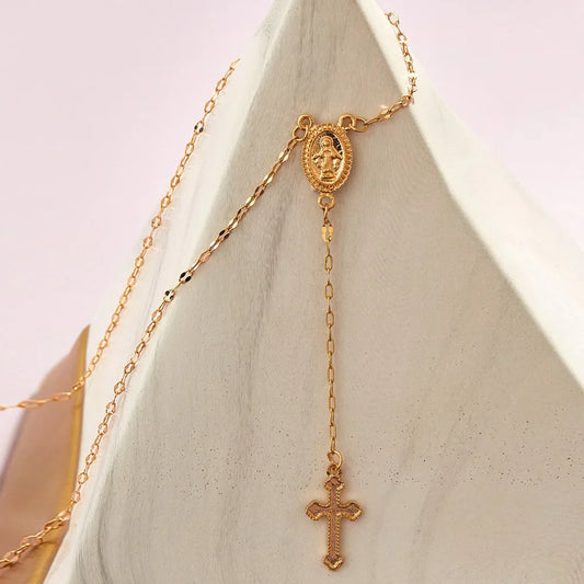 New Fashion Vintage Christian Cross Bohemia Rosary Pendant Necklace