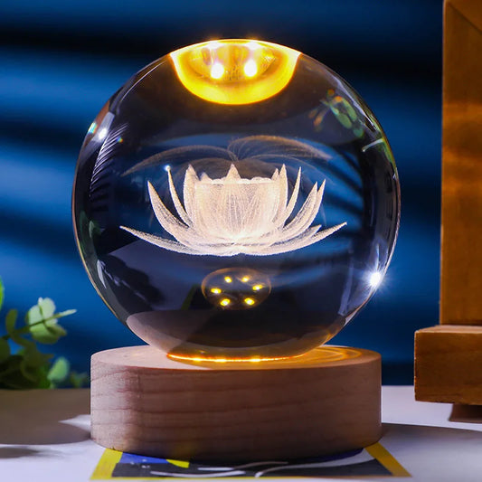 USB LED Galaxy Crystal Ball Night Light