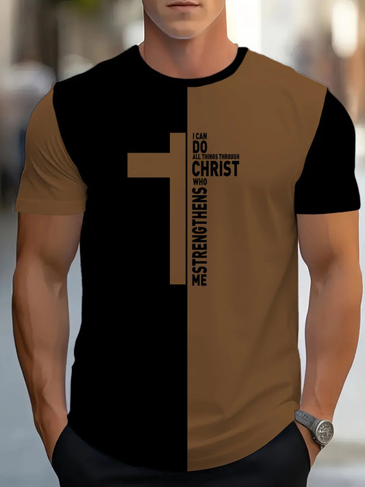 Christian Police Scripture T-Shirt – Men’s Bible Verse Graphic Tee with Cross