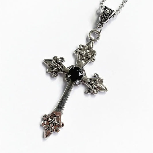 Gothic Style Cross Pendant Necklace