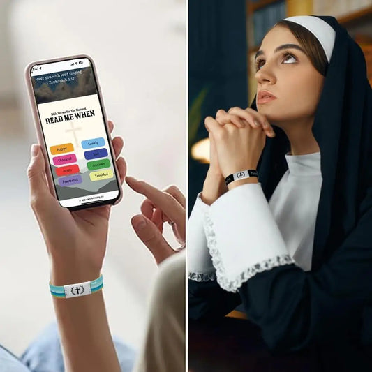 Wearable Bible Verse NFC Bracelet – Inspirational Christian Smart Jewelry for Daily Faith