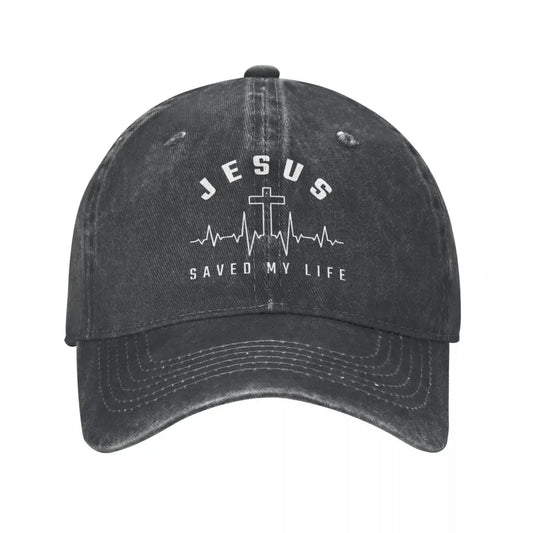 Jesus Christ Christianity "Jesus Saved My Life" Baseball Cap