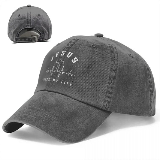 Jesus Christ Christianity "Jesus Saved My Life" Baseball Cap
