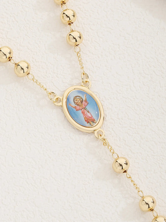 FanSibao Holy Son Jesus Cross Pendant Necklace – 24K Plated Christian Jewelry for Men & Women