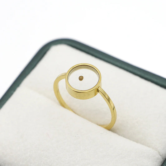 VILLWICE Mustard Seed Ring – Gold Plated Stainless Steel Christian Jewelry for Women & Girls