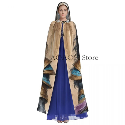 Egyptian God Anubis Hooded Cloak – Witch Cape Cosplay Costume for Adults