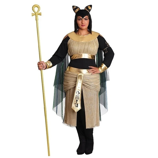 Cat Goddess Bastet Costume – Ancient Egyptian Cosplay Dress for Women