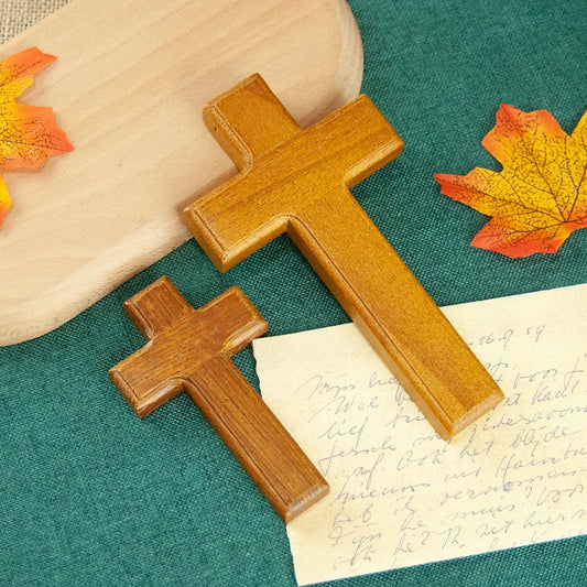 HT Wooden Christian Church Cross – Religious Decoration or Holding Cross Gift