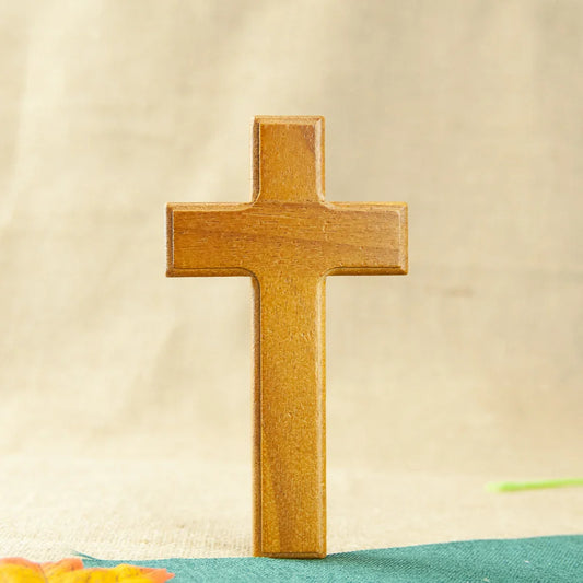 HT Wooden Christian Church Cross – Religious Decoration or Holding Cross Gift